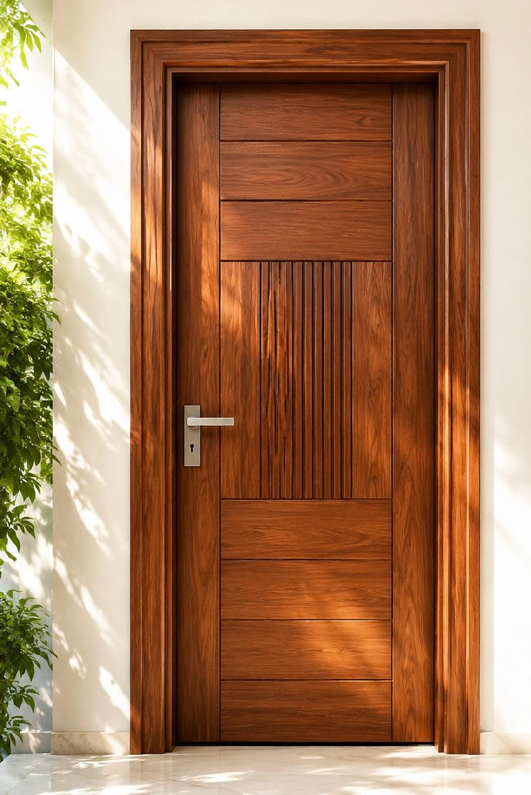 Walnut Groove — Design Veneer Flush Door