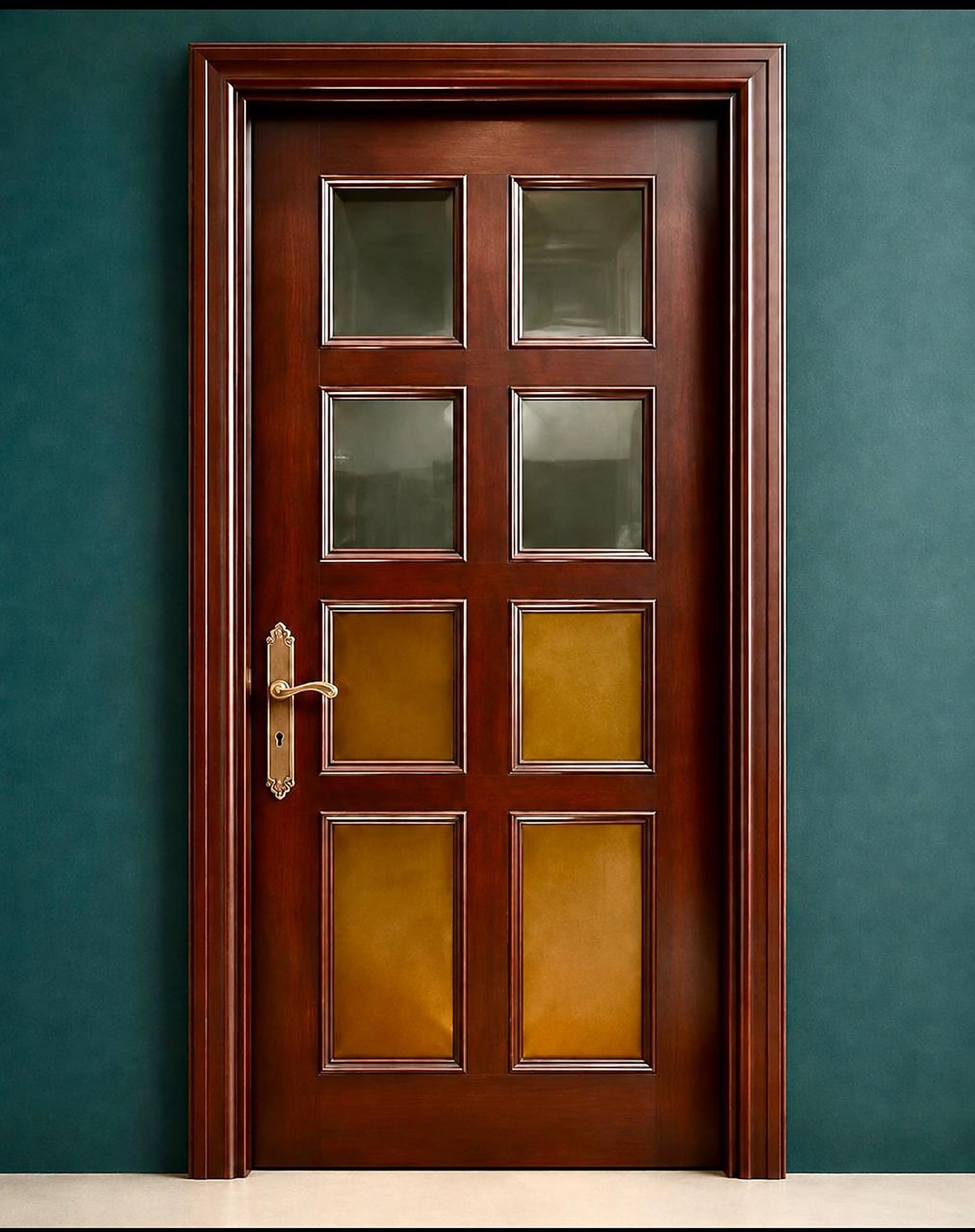 Mahogany Glaze — Solid Wooden Design Door